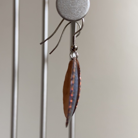 Handmade Turkish Copper Earrings - Picture 3 of 4
